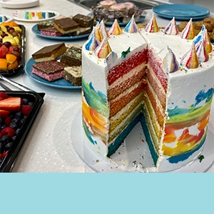 Photo of rainbow cake